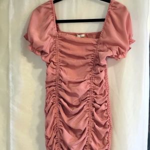 Love Tree ruched drawstring dress